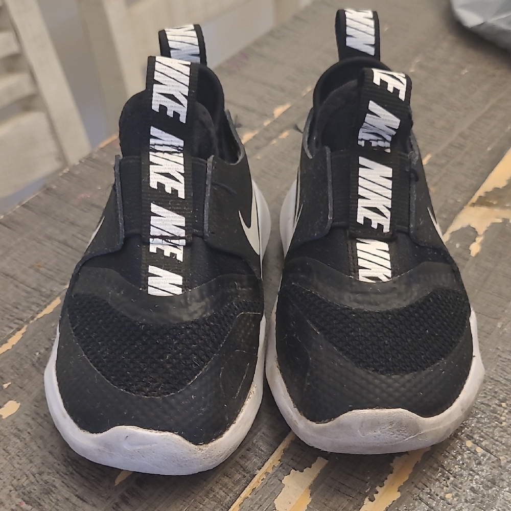 Nike Black and White Mesh Slip-Ons